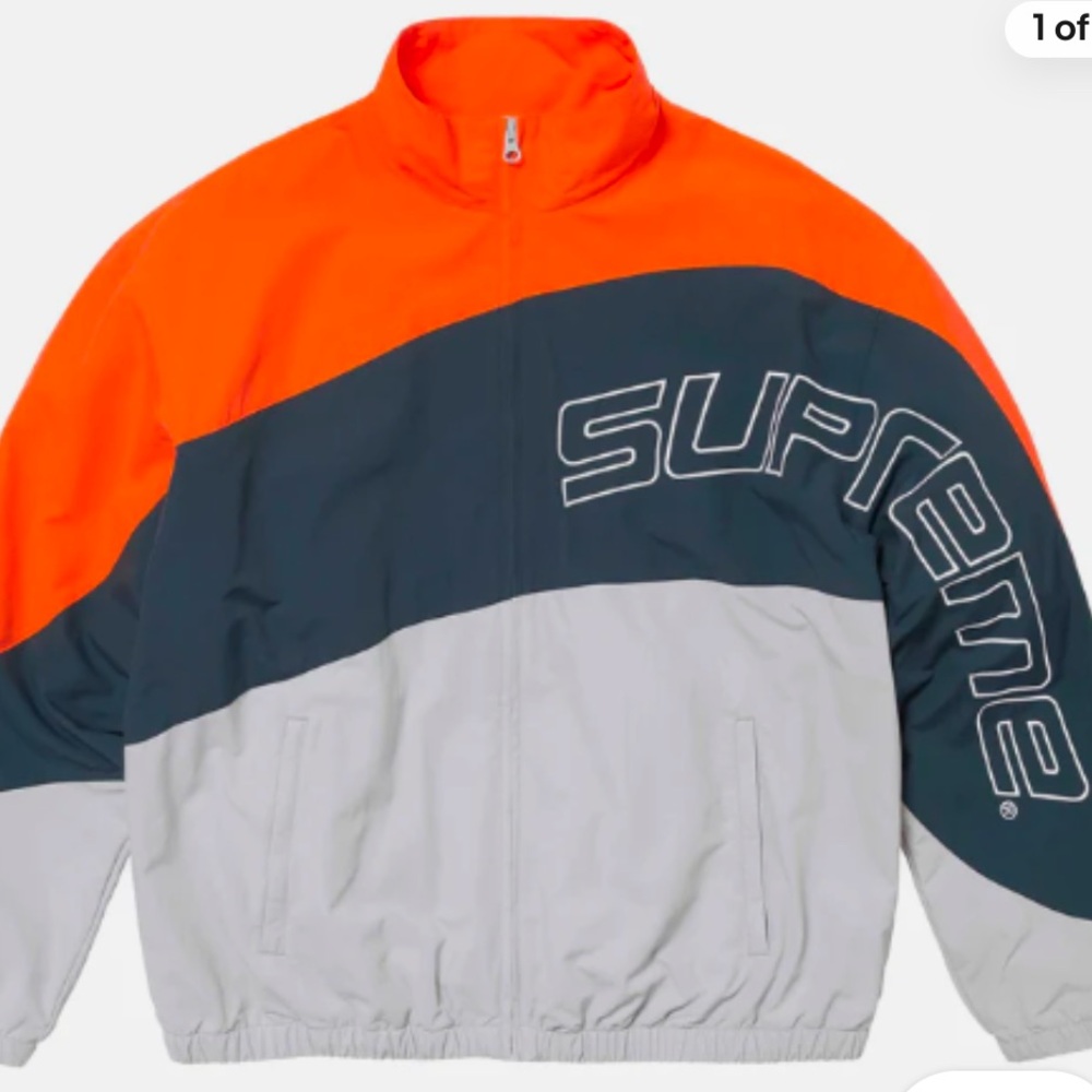 Supreme Curve Track Jacket Grey SS24 Size Medium brand new with tags